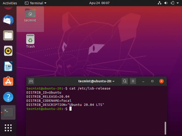 Pracovná plocha Ubuntu 20.04