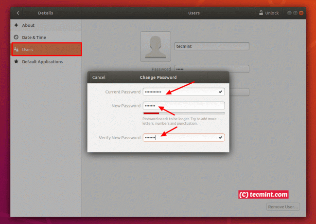 Ubah Kata Sandi Pengguna di Ubuntu