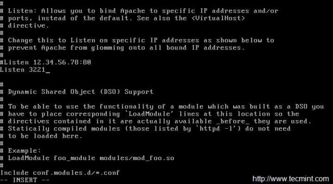 Zmień port Apache na CentOS