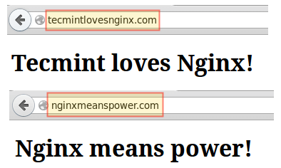 Ellenőrizze az Nginx név alapú virtuális gépeket