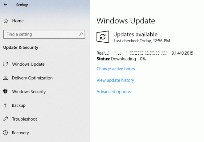 Actualizări Windows disponibile