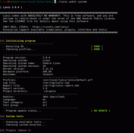 การตรวจสอบระบบ Linux โดยใช้ Lynis