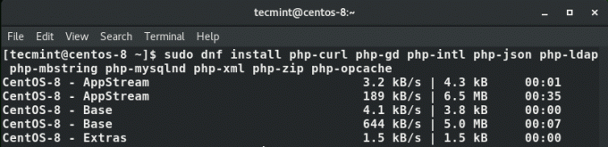 Instalējiet PHP moduļus CentOS 8