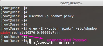 Creați parola de utilizator necriptată în Linux