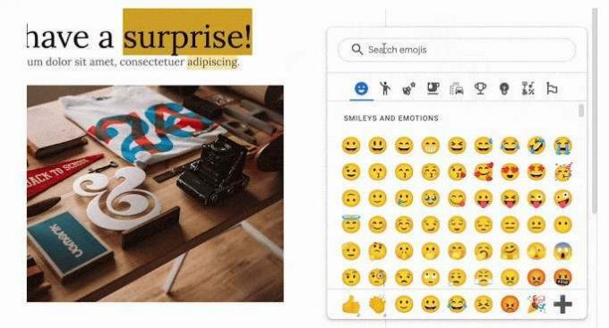 Emojis-Reaktionsfunktion in Google Docs