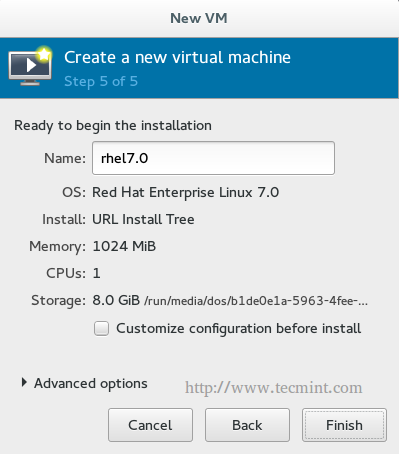 KVM Создать новую виртуальную машину