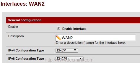 Configurar interface WAN2