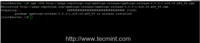 Установите RepoForge в CentOS