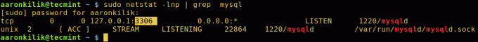 Găsiți numărul de port MySQL