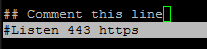 Onemogočite vrata HTTPS SSL
