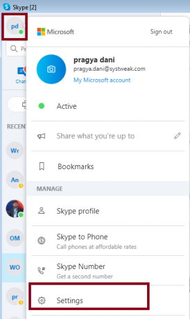 Eliminați Skype din bara de activități Windows 10