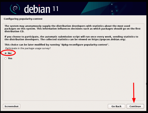 Wählen Sie Debian-Umfrage