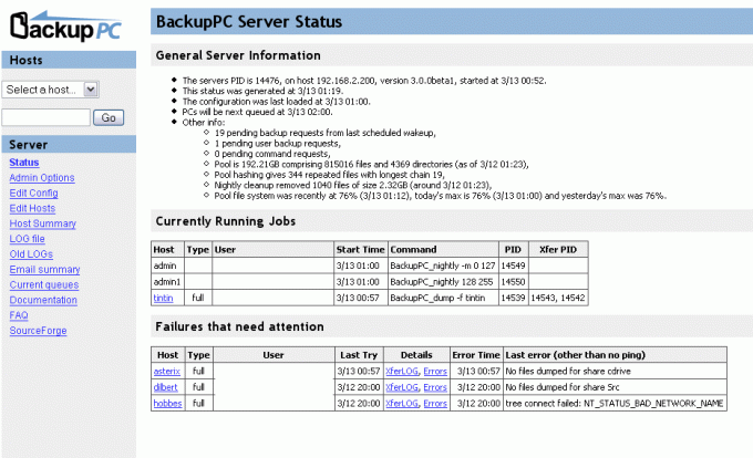 Сервер BackupPC