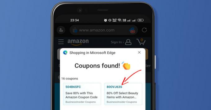 Como habilitar o recurso de cupom de compras no Microsoft Edge no Android