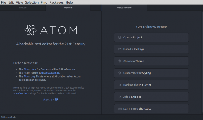 Текстовый редактор Atom