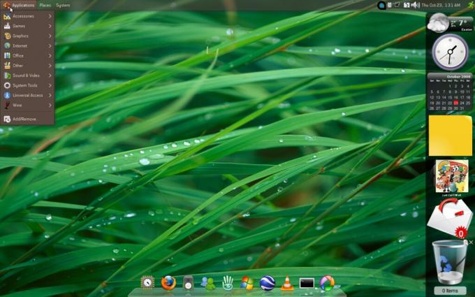 snímka obrazovky ubuntu 9.10