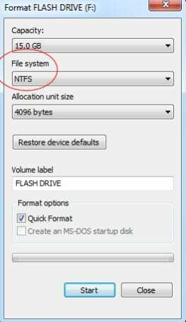 Formatuoti USB diską
