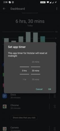 App-timer instellen