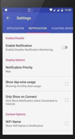 Mostrar actividad de red en la barra de estado en Android