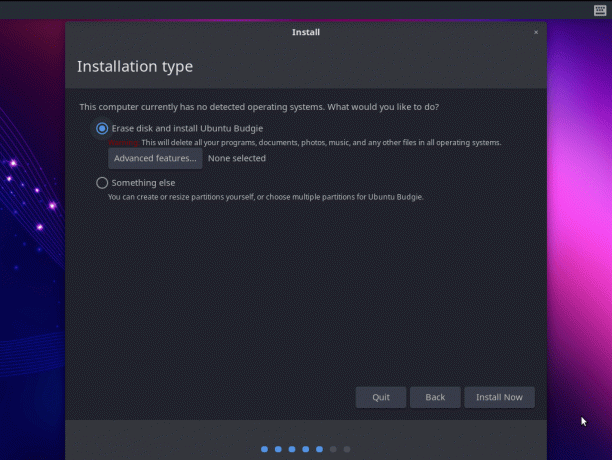 Ubuntu Budgie installasjonsstasjon
