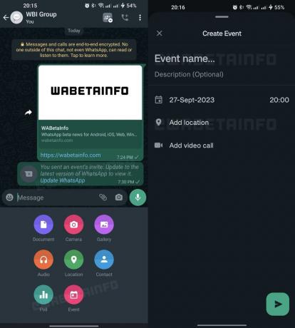 WhatsApp Beta vă permite să programați evenimente bazate pe chat