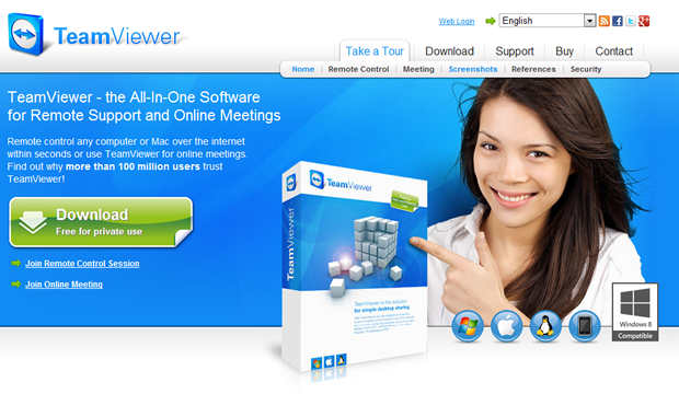 Download & installeer Teamviewer