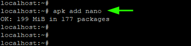 Installige paketid Alpine Linuxi