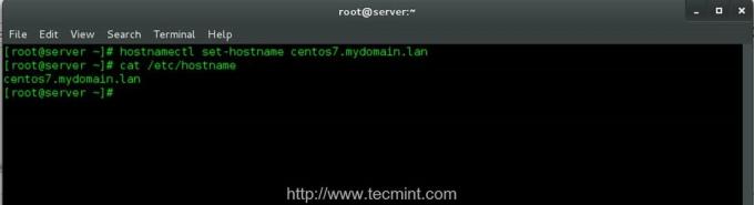Adăugați numele gazdei de sistem în CentOS 7