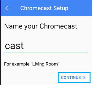 chromecast- ის სახელი