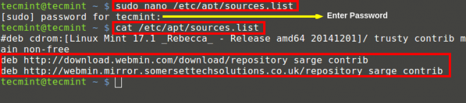 Додайте репозиторій Webmin в Ubuntu