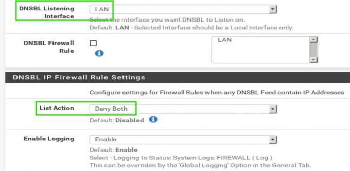 Configurați DNSBL pentru pfSense
