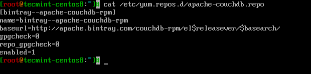 A CouchDB Repo engedélyezése a CentOS 8 -ban