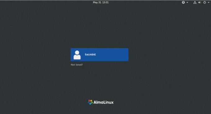 AlmaLinux -pålogging