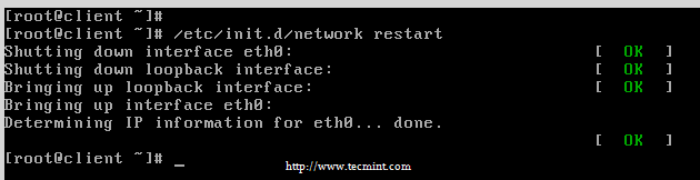 Genstart netværk i CentOS 6