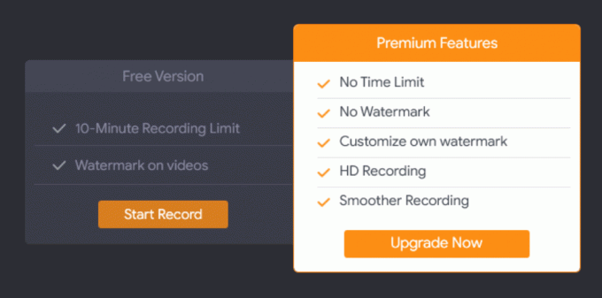 Caracteristici premium - Tweakshot Screen Recorder