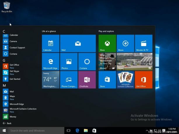 Liste des applications sur Windows 10