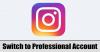 Hogyan válthat professzionális fiókra az Instagramon