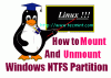 Como faço para acessar ou montar partição Windows / USB NTFS no RHEL / CentOS / Fedora