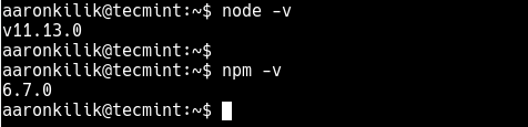 ตรวจสอบ Node.js และ NPM Version