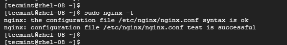 Verificați configurația Nginx