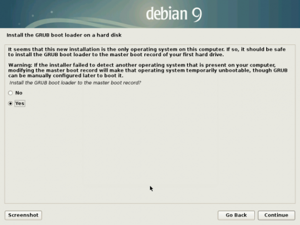 Instalirajte Debian 9 Grub Boot Loader