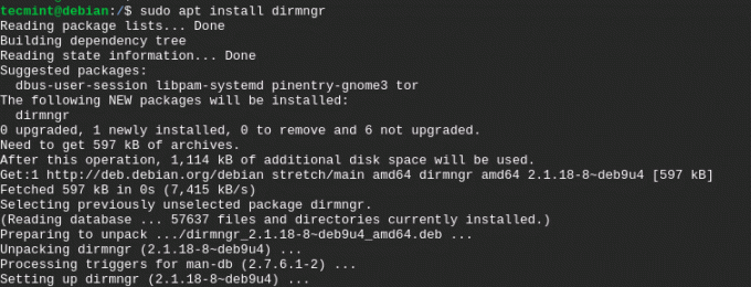 Instalirajte dirmngr na Debian 10