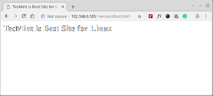 UserDir에서 HTML 페이지 확인