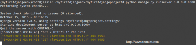 Start Django HTTP -server