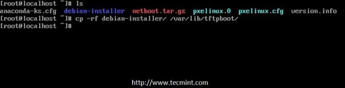 Másolja a Debain 7 Netboot -ot FTP -re