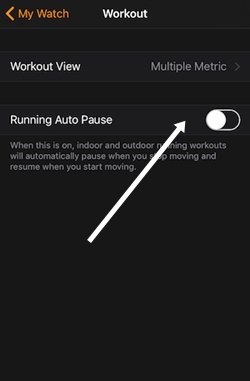 Laufende Workouts auf der Apple Watch automatisch pausieren