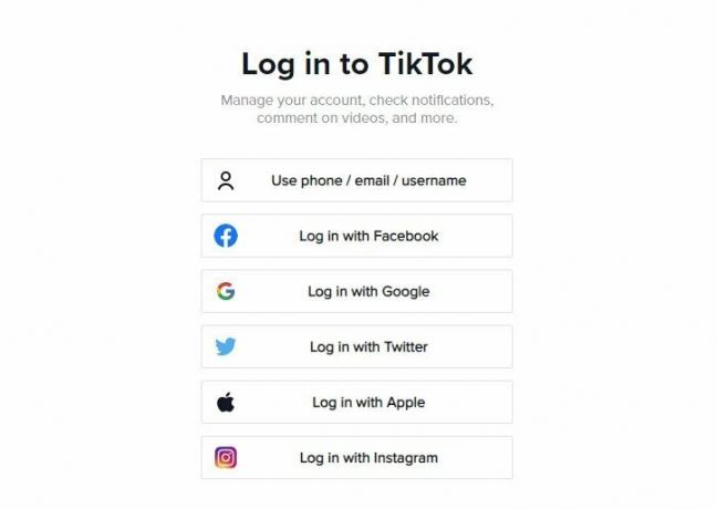 Log in op je TikTok-account