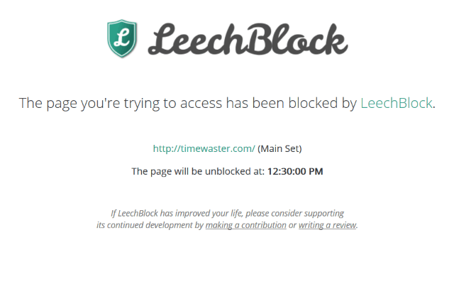 ЛеецхБлоцк - Блокирајте сајтове за губљење времена