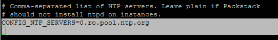 Adjon hozzá NTP -kiszolgálót a Packstack -hez