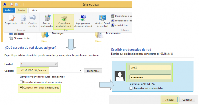 Montera Samba Share i Windows